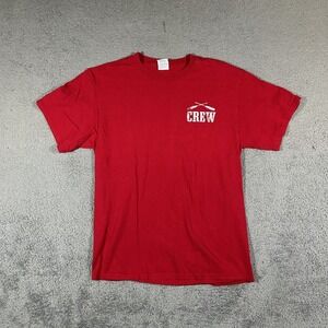 Trader Joe's Red Crew Neck Short Sleeve T-Shirt Medium #1877